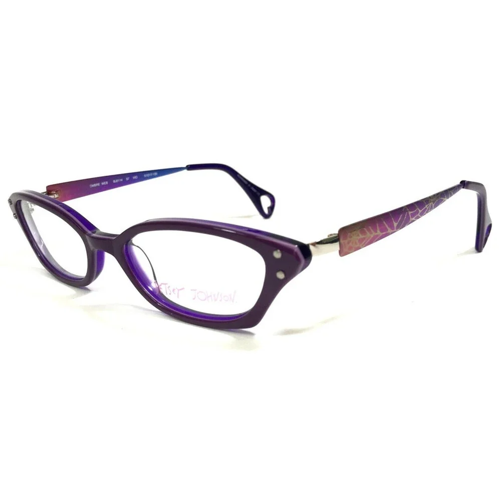 Betsey Johnson Eyeglasses Frames OMBRE WEB BJ0114 07 Purple Cat Eye 51-17-135